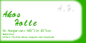 akos holle business card